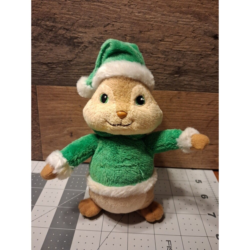 TY Beanie Babies Alvin and the Chipmunks Theodore Holiday Hat plush stuffed toy